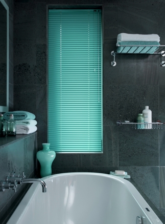 Electric Aqua Window blind