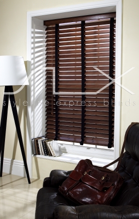 63mm Walnut 38mm pecan tape Window blind