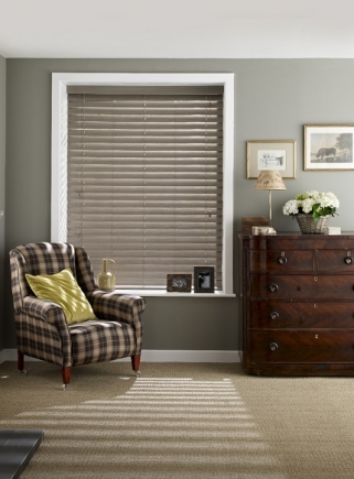 Faux Wood Haze Window blind